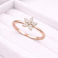 CZ Flower Silver Ring | 925 Sterling Silver Floral | Minimal Dainty Sparkle Gift