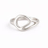 Sculptural Sterling Silver Open Ring – Modern Minimalist Jewelry