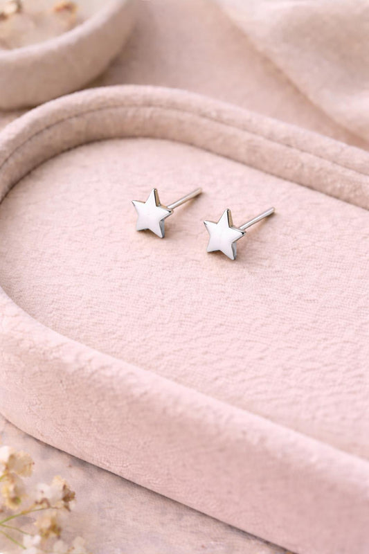Star Stud Earrings | 925 Sterling Silver Tiny Star Studs | Minimal Everyday Jewelry