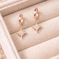 CZ North Star Sterling Silver Huggie Earrings – Celestial Jewelry