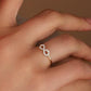 Sterling Silver Infinity Ring – Dainty CZ Promise Band