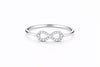 Sterling Silver Infinity Ring – Dainty CZ Promise Band