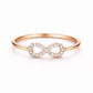 Sterling Silver Infinity Ring – Dainty CZ Promise Band