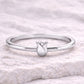 Dainty Sterling Silver Tulip Ring, Minimal Floral Band