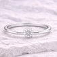 925 Silver Daisy Flower Ring Minimal Floral Band Dainty Nature Ring Gift for Women