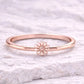 925 Silver Daisy Flower Ring Minimal Floral Band Dainty Nature Ring Gift for Women
