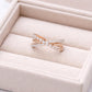 Sterling Silver Criss Cross Ring â PavÃ© CZ Minimalist Band