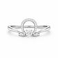 Sterling Silver Omega Ring – Pavé CZ Symbol, Modern Statement