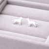 Sterling Silver Dog Stud Earrings – Minimalist Puppy Jewelry