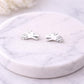 Sterling Silver Dragon Stud Earrings – Minimalist Fantasy Jewelry