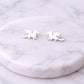 Sterling Silver Winged Dragon Stud Earrings – Fantasy Animal Jewelry