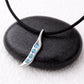 925 Silver Aquamarine CZ Pendant Minimal Blue Necklace