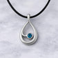 925 Silver London Topaz Pendant Necklace – Topaz Teardrop, December Birthstone