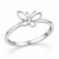 925 Silver Butterfly Ring Minimalist Dainty Nature Ring Gift for Her