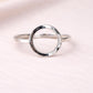 925 Sterling Silver Open Circle Ring – Minimalist Geometric Jewelry