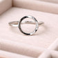925 Sterling Silver Open Circle Ring – Minimalist Geometric Jewelry