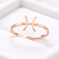 925 Sterling Silver Pisces Ring – Minimalist Zodiac Jewelry
