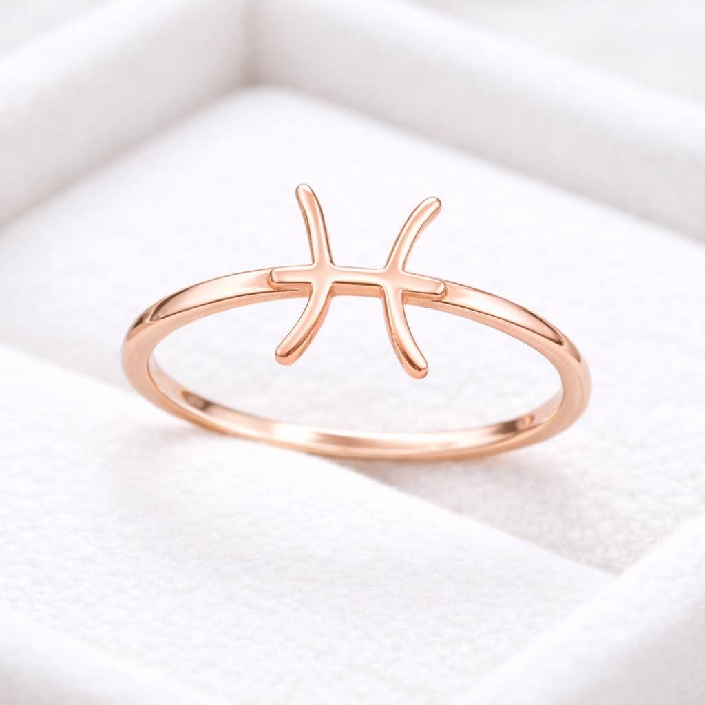 925 Sterling Silver Pisces Ring – Minimalist Zodiac Jewelry
