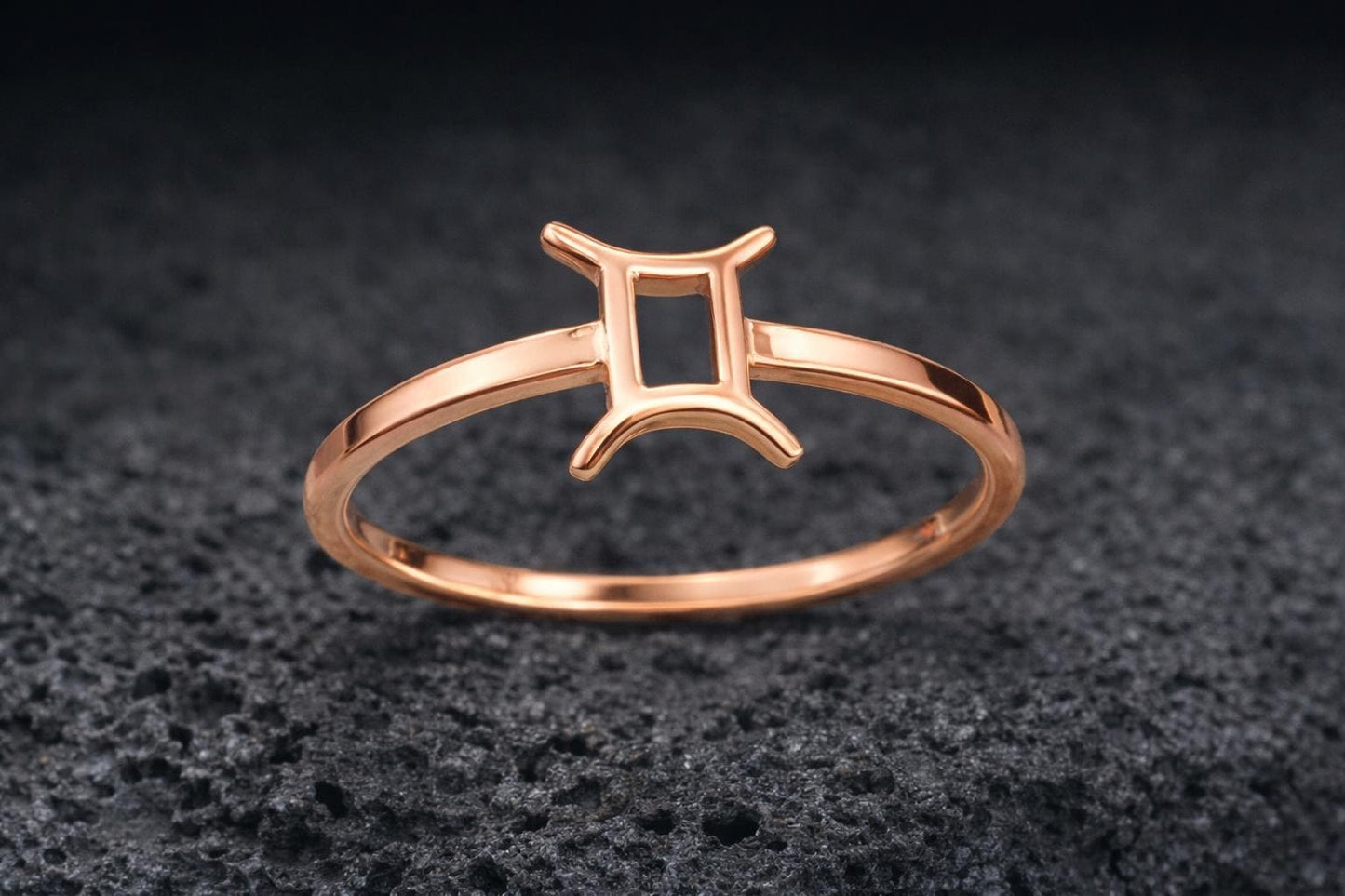 925 Sterling Silver Gemini Zodiac Ring – Minimalist Horoscope Jewelry