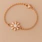 925 Silver Daisy Bracelet CZ Flower Bracelet Minimal Floral Jewelry Gift