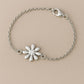 925 Silver Daisy Bracelet CZ Flower Bracelet Minimal Floral Jewelry Gift