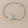 925 Silver Daisy Bracelet CZ Flower Bracelet Minimal Floral Jewelry Gift
