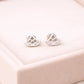 925 Silver Fan Stud Earrings Minimal Geometric Silver Studs Gift