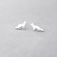 925 Silver Fox Stud Earrings Minimal Animal Silver Studs Gift