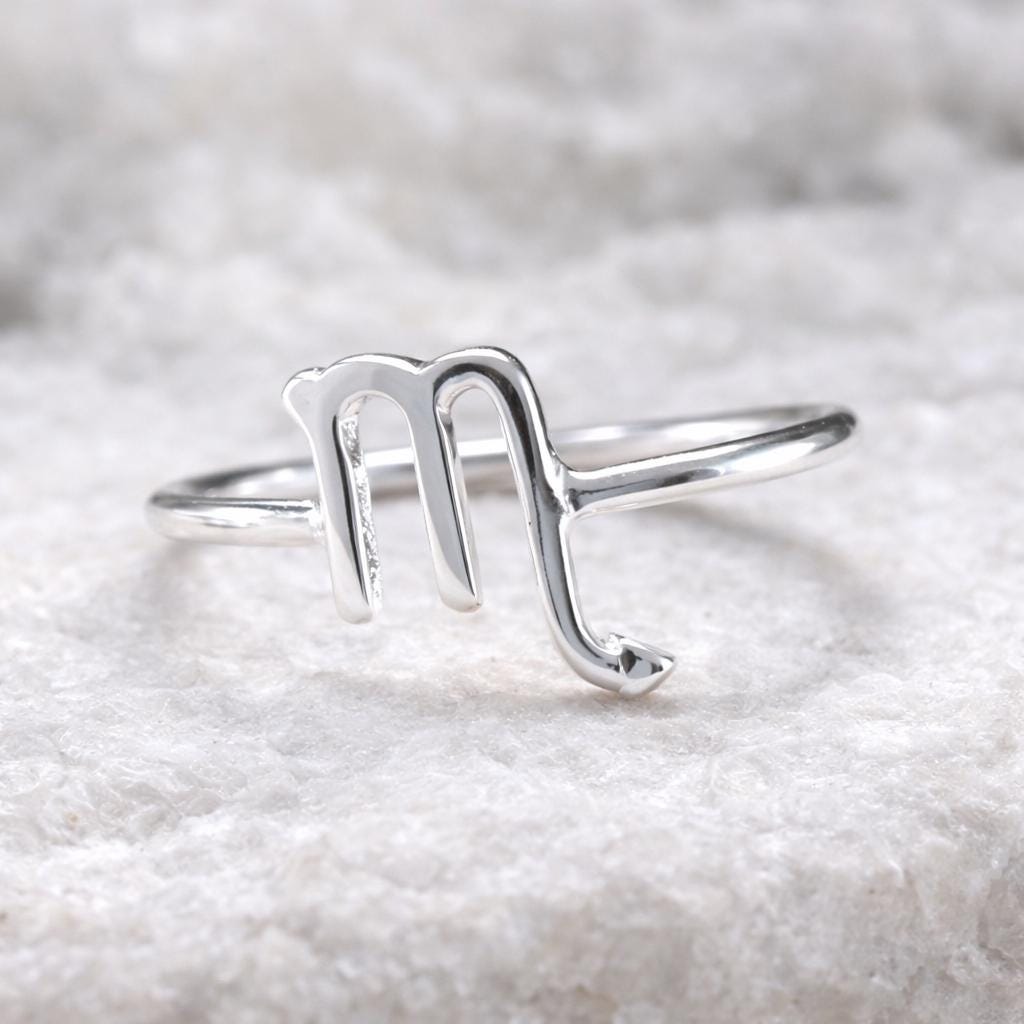 925 Sterling Silver Scorpio Ring – Minimalist Zodiac Jewelry