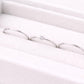Dainty Sterling Silver Stacking Rings Set: Minimalist CZ Trio