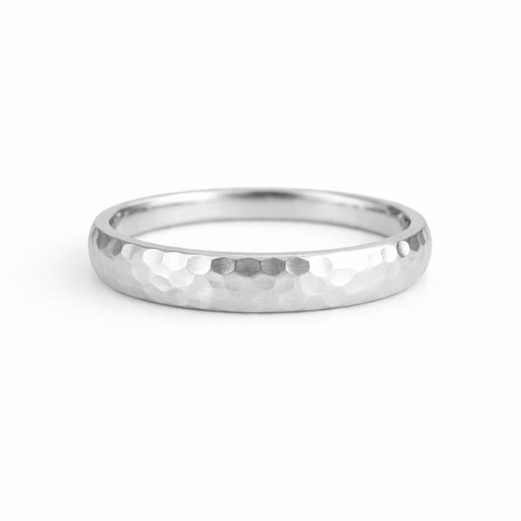 Handmade Hammered Sterling Silver Band – Unisex Promise Ring