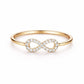 Sterling Silver Infinity Ring – Dainty CZ Promise Band