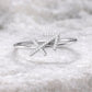 Sterling Silver Sagittarius CZ Zodiac Ring – Minimalist Arrow Horoscope Jewelry