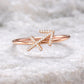 Sterling Silver Sagittarius CZ Zodiac Ring – Minimalist Arrow Horoscope Jewelry