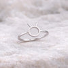 Sterling Silver Taurus Zodiac Ring – Minimalist Bull Horn Astrology Jewelry