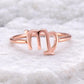 Sterling Silver Virgo Zodiac Ring – Minimal Astrology Band for August/September Birthdays