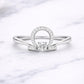 Sterling Silver Omega Ring – Pavé CZ Symbol, Modern Statement