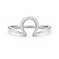 Sterling Silver Omega Ring â PavÃ© CZ Minimalist Open Band