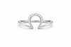 Sterling Silver Omega Ring – Pavé CZ Minimalist Open Band