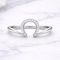 Sterling Silver Omega Ring – Pavé CZ Minimalist Open Band