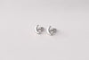 925 Sterling Silver Moon Stud Earrings – Tiny Crescent Moon Studs – Minimal Everyday Jewelry