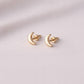 925 Sterling Silver Moon Stud Earrings – Tiny Crescent Moon Studs – Minimal Everyday Jewelry