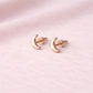 925 Sterling Silver Moon Stud Earrings – Tiny Crescent Moon Studs – Minimal Everyday Jewelry
