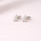 925 Sterling Silver Leaf Stud Earrings – Tiny Branch Leaf Studs – Minimal – Everyday Jewelry