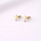 925 Sterling Silver Cross Stud – Tiny Minimal Cross – Dainty Religious – Everyday Jewelry
