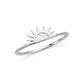 925 Sterling Silver Sunburst Ring, Minimalist Celestial Stacking Band, Boho Jewelry