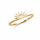 925 Sterling Silver Sunburst Ring, Minimalist Celestial Stacking Band, Boho Jewelry