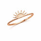 925 Sterling Silver Sunburst Ring, Minimalist Celestial Stacking Band, Boho Jewelry