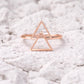 Sterling Silver Double Triangle Ring – Minimalist Geometric Jewelry
