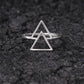 Sterling Silver Double Triangle Ring – Minimalist Geometric Jewelry